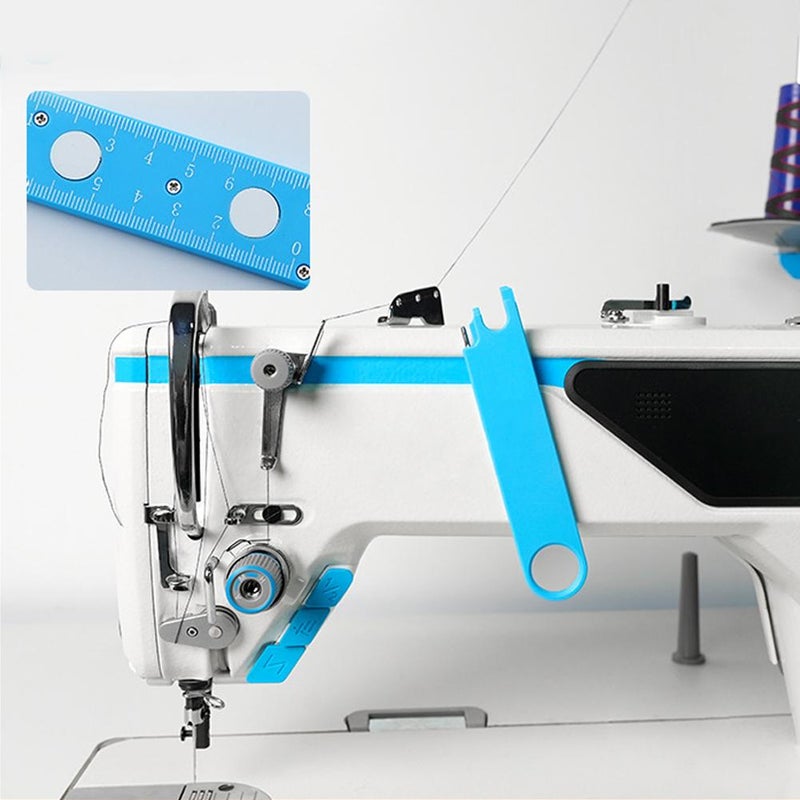 Sewing Machine Needle Threader Tool, Quick Threading Device with Alignment Guide Sewing Tool, Magnetic Back & Built-in Ruler Sewing Supplies, Multi-Function Needle Threader for Machine Sewing - Image 3